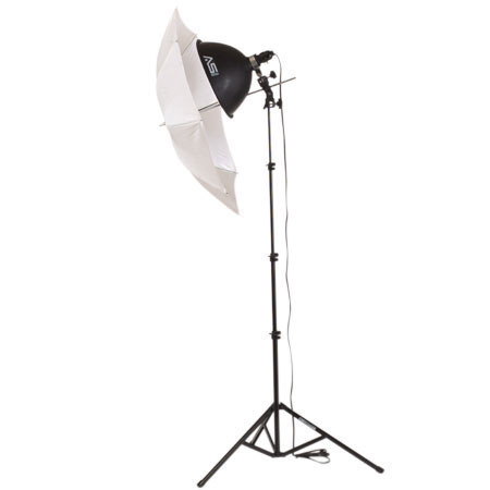 Smith Victor KT400 Single, 500 watt Photoflood Light Umbrella Kit. image