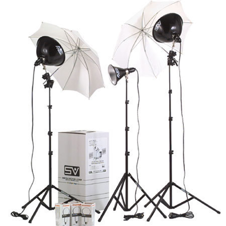 Smith Victor KT800 3-Light 1250-Watt Thrifty Photoflood Kit. image