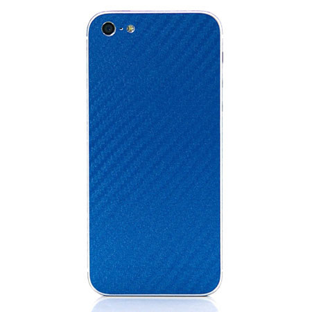 SLICKWRAPS - Skin Wrap for iPhone 5 - Blue Carbon Fiber