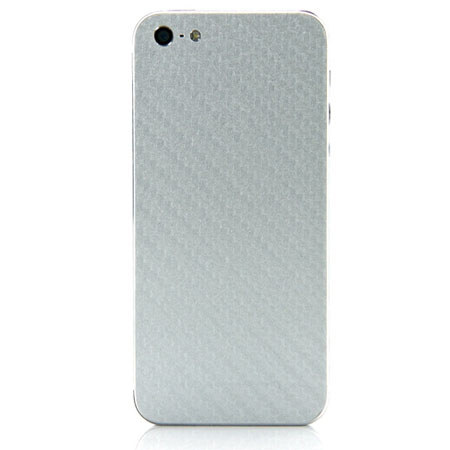 UPC 853571004041 product image for SlickWraps Carbon Fiber Wrap for iPhone 5, Silver | upcitemdb.com