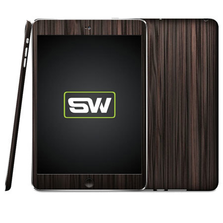 SlickWraps Wood Wrap for iPad Mini, Gold Flake Ebony