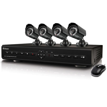 Swann SWDVK-825504C 8-Channel Camera Security Monitoring System, Color 1/4" CMOS Camera Image Sensor, Up to 33 Feet Night Vision Distance