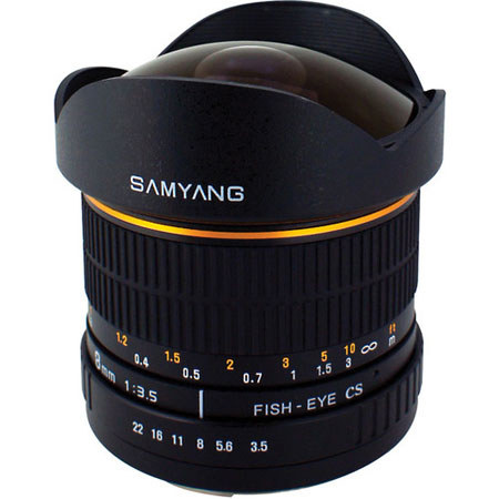 Samyang 8mm Ultra Wide Angle f/3.5 Fisheye Lens for Canon Mount