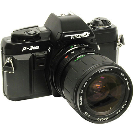Phoenix P-3000 35mm SLR Black Camera Body Kit with Phoenix 28-80mm f/3.5-5.6 PKR Lens image
