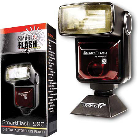 Phoenix Digital SmartFlash 99C Power Zoom, Bounce Shoe Mount ETTL-II Flash for Canon EOS SLR's, Guide Number 99 image