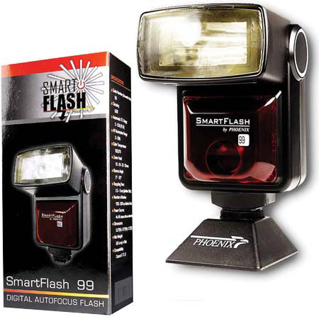 Phoenix Digital SmartFlash 99N Power Zoom, Bounce Shoe Mount iTTL Flash for Nikon SLR's, Guide Number 99 image