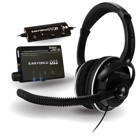 Turtle Beach Ear Force DPX 21 Dolby 7.1 Surround Sound Universal Gaming Headset Bundle