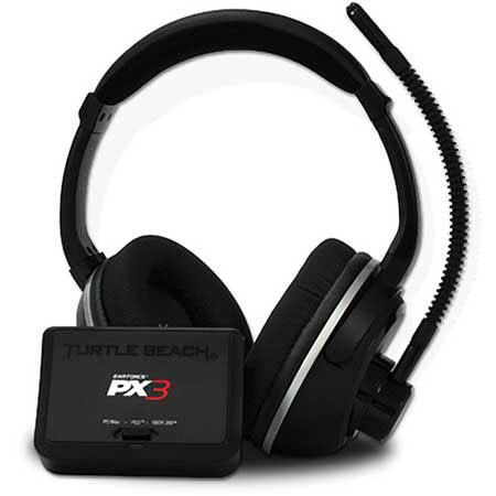 Turtle Beach Ear Force PX3 Programmable Wireless Gaming Headset for PS3, Xbox 360, 30 Feet Range, USB