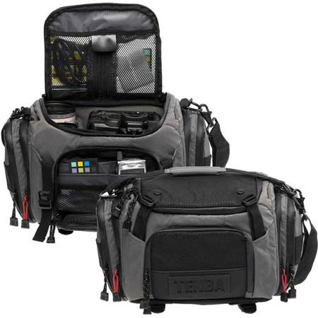 Tenba Shootout Medium Shoulder Photo Equipment Bag, Black / Silver image