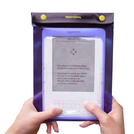 TrendyDigital WaterGuard Waterproof Case for Amazon Kindle 2, Purple Border