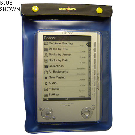 TrendyDigital WaterGuard Waterproof Case for Sony eReader PRS-500, PRS-700bc, PRS-505 & PRS-600, Red Border
