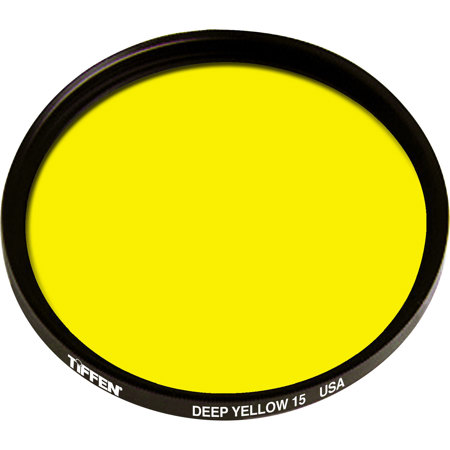 Tiffen 72mm #15 Glass Filter - Dark Yellow image