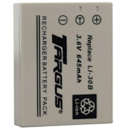 Targus Lithium-Ion Rechargeable Battery, Replacement for Olympus LI30B Digital Camera Battery, 650 mAh 3.6v