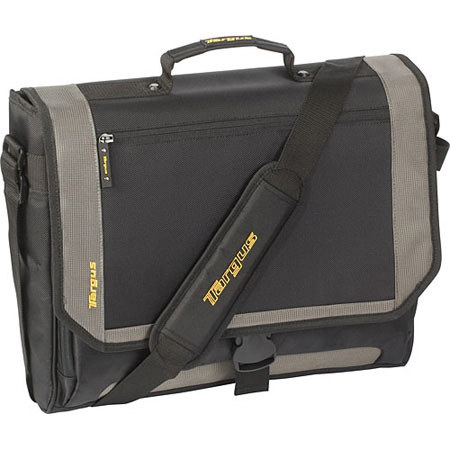 Targus TCG200 17" CityGear, Miami Messenger Nylon Laptop Case, Black/Yellow image