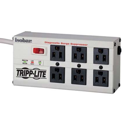 Tripp Lite Isobar 2350 Joules Surge Suppressor for Premium Surge, Spike & Line Noise Protection, 6 Outlets