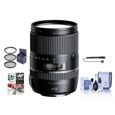 Tamron 16-300mm f/3.5-6.3 Di II VC PZD MACRO Zoom Lens, for Nikon AF Digital SLRs with APS-C Sensors, USA - Bundle With 67MM Filter Kit (UV/CPL/ND2) , Cleaning Kit, Capleash II