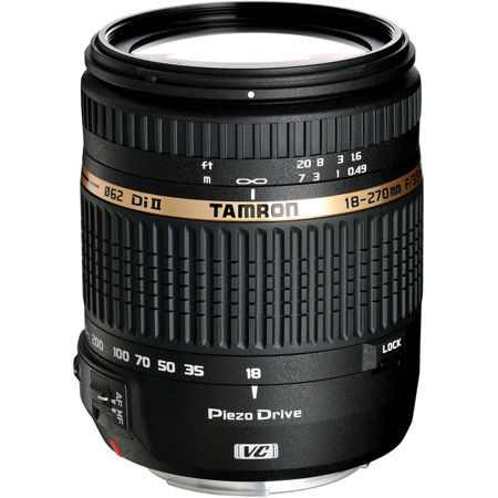 Tamron 18-270mm F/3.5-6.3 DI-II VC PZD Piezo Drive Ultrasonic Motor Aspherical (IF) AF Zoom, for Canon EOS Digital SLRs