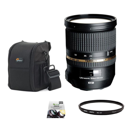 Tamron SP 24-70mm f/2.8 Di VC USD Lens for Canon EOS - U.S.A. Warranty - Bundle - with Pro Optic 82mm MC UV Filter, Lens Cap Leash, Professional Lens Cleaning K