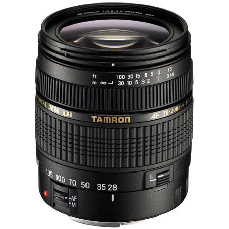 Tamron AF 28-200mm f/3.8 - f/5.6 XR Di Aspherical (IF) Macro Super Zoom Lens for Nikon AF D, with Hood &amp; 6 Year USA Warranty image