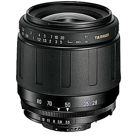 Tamron 28-80mm f/3.5-5.6 Aspherical AF Wide Angle-Tele Zoom Lens with Hood for Canon EOS - USA with 6 Year Warranty image