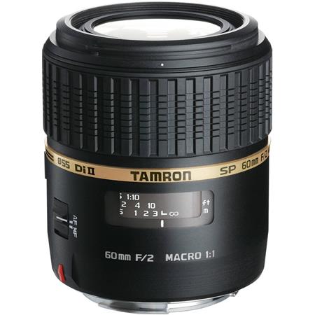 Tamron SP 60mm f/2 Di II 1:1 AF Macro Auto Focus Lens with Built-in Motor for All Nikon Digital Cameras