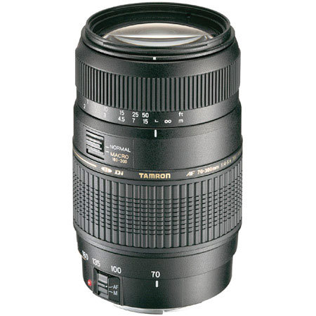 Tamron 70-300mm f/4-5.6 Di LD 1:2 Auto Focus Macro Zoom Lens with Hood for Canon EOS, 6 Year USA Warranty image