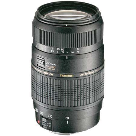 Tamron 70-300mm f/4-5.6 Di LD 1:2 Auto Focus Macro Zoom Lens with Hood for Nikon AF D, 6 Year USA Warranty image