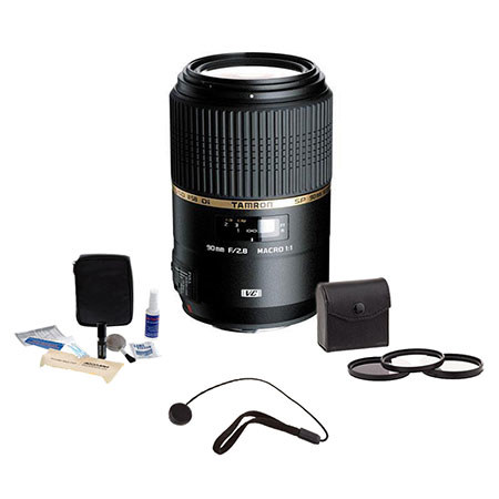 Tamron SP 90mm f/2.8 Di VC USD 1:1 AF Macro for Canon EOS - with 6 Year USA Warranty - Bundle - with Pro Optic 58mm Digital Essentials Filter Kit, Adorama 1836A