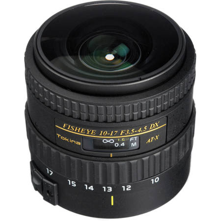 Tokina 10-17mm F/3.5-4.5 DX Autofocus Fisheye Zoom Lens for Canon EOS Digital SLR Cameras Without Hood