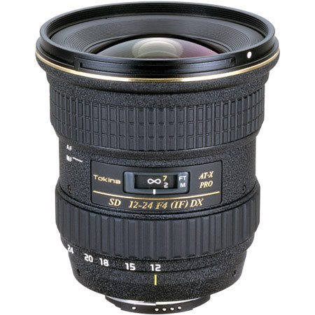 Tokina 12mm - 24mm f/4 PRO DX Autofocus Zoom Lens for Canon EOS Digital SLR Cameras. image