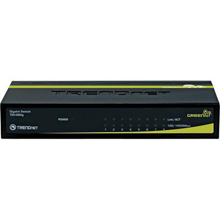 TRENDnet TEG-S80g 8-Port Gigabit GREENnet Switch with Full-Duplex Mode