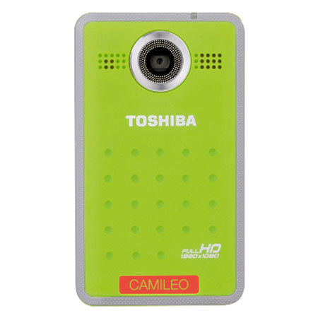 Toshiba CAMILEO Clip Full HD Mini Camcorder with 4GB Micro SD Card, 5MP BSI CMOS Sensor, 1.5" LCD, 1920 x 1080p Resolution, 5x Digital Zoom, Green