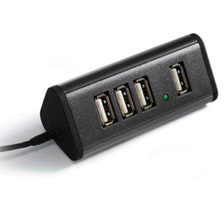 Toshiba 4 Port USB 2.0 Mini Hub, 480 Mbps Transmit Speed, 60" Cable Length