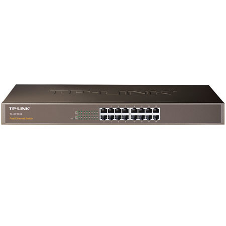 TP-Link 16-Port 10/100Mbps 1U 19" Rackmountable Switch, 3.2Gbps Switch Capacity