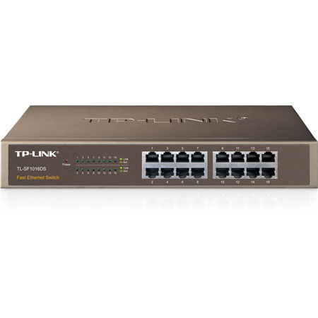 TP-Link 16-Port 10/100M Fast Ethernet Switch, 3.2Gbps Switch Capacity