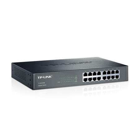 TP-Link 16-Port 10/100/1000M Gigabit Desktop/Rackmount Switch, 32Gbps Switch Capacity