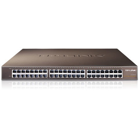 TP-Link 48-Port 10/100/1000M 1U 19" Rackmountable Steel Gigabit Switch, 96Gbps Switch Capacity