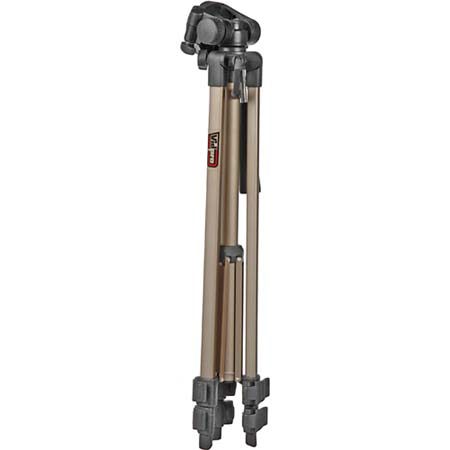 VidPro TT-350 Aluminum Video / Still Tripod with Three Way Head - extends to 52&quot; image