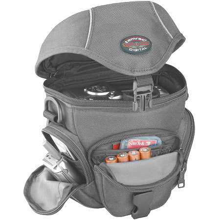 Tamrac Travel Zoom 5, for Digital or 35mm SLR, with up to 4 1/2" long lens, Steel Gray image