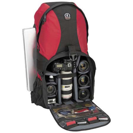 Tamrac 5550 Adventure 10 Photo/Laptop Backpack for SLR Camera with Flash, Accessories & 17" Laptop, Red/Black