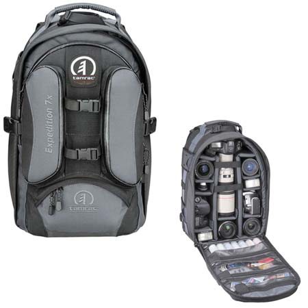 Tamrac 5587 Expedition 7x Backpack for SLR Camera, Flash with Accessories &amp; 15.4" Laptops, Black image