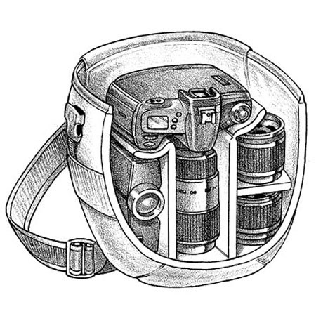 Tamrac #5768 Velocity 8x, Pro Sling Pack, for Digital &amp; Film SLRs with up to 8" Zoom Lens &amp; Grip Attached, &amp; Accessories - Brown/Tan image