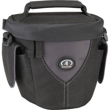 Tamrac 3320 Aero Zoom 20 Holster Case, Black/Gray with Belt Loop, Shoulder Strap & Carry Handle
