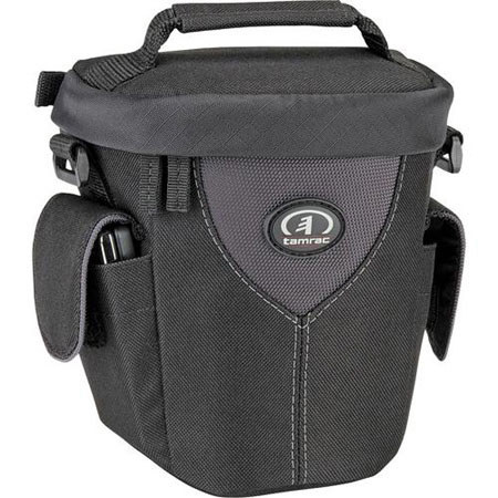 Tamrac 3325 Aero Zoom 25 Holster Case, Black/Gray, with Belt Loop, Shoulder Strap &amp; Carry Handle image