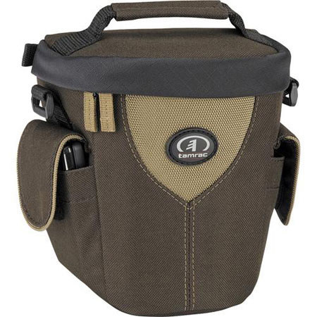 Tamrac 3325 Aero Zoom 25 Holster Case, Brown/Tan, with Belt Loop, Shoulder Strap & Carry Handle