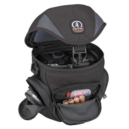 Tamrac #5515 Adventure Zoom 5 Holster Case, for Digital &amp; Film SLRs with Zoom Lens up to 4-1/2" Long Attached - Grey/Black image