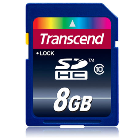 Transcend 8GB Secure Digital High Capacity (SDHC) Class 10 Memory Card image