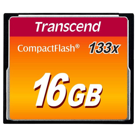 Transcend 16 GB, 133x High Speed, Compact Flash Memory Card. image