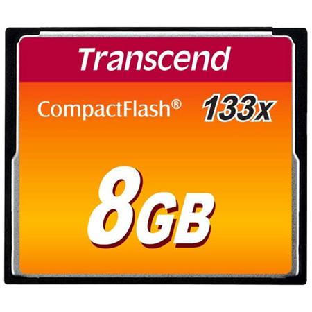 Transcend 8 GB, 133x High Speed, Compact Flash Memory Card. image