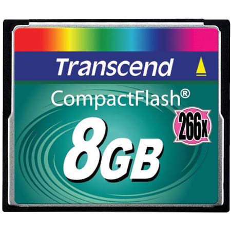 Transcend 8 GB, 266x Ultra-Performance Series, Compact Flash Memory Card image